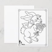 Blossom bunny kleurplaten (Voorkant / Achterkant)