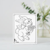 Blossom bunny kleurplaten (Staand voorkant)
