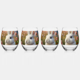 Blossom Bunny & Wortel Patch Drinkware Set Wijnglas Zonder Voet