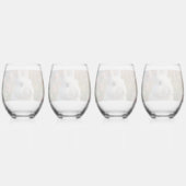 Blossom Bunny & Wortel Patch Drinkware Set Wijnglas Zonder Voet (Achterkant)