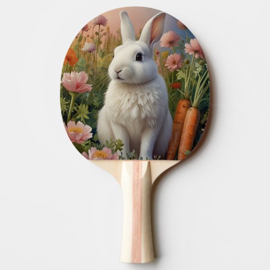 Blossom Bunny & Wortel Patch Ping Pong Paddle Tafeltennisbatje (Achterkant)