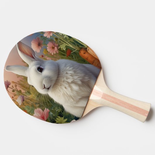 Blossom Bunny & Wortel Patch Ping Pong Paddle Tafeltennisbatje (Zijkant)