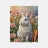 Blossom Bunny & Wortelpleister Fleece Deken (Voorkant)