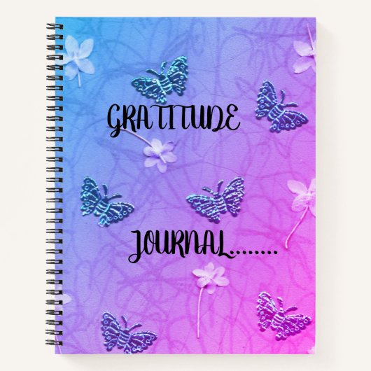 Blossom & Butterflies Gratitude Journal Notitieboek (Voorkant)