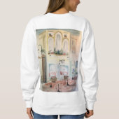 Blossom Cafe voor/achter crewneck Trui (Achterkant)