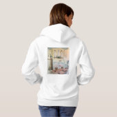 Blossom Cafe voor/achter Hoodie (Achterkant volledig)