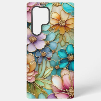 "Blossom Charm: Elegant Bloemen Mobiel Terug Hoesj Samsung Galaxy Hoesje