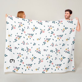 Blossom Charm Monogram Fleece Deken