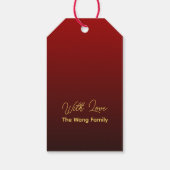 Blossom Chinese Drakenjaar papier-cut gepersonalis Cadeaulabel (Achterkant)