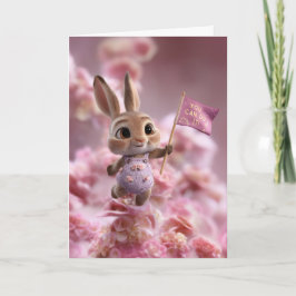 Blossom Cloud Baby Bunny Encouragement Card Kaart