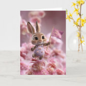 Blossom Cloud Baby Bunny Encouragement Card Kaart (Gele Bloem)