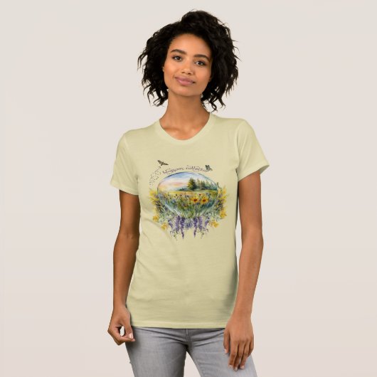 Blossom Collector Wildflower Meadow Crystal Ball T-shirt (Voorkant volledig)