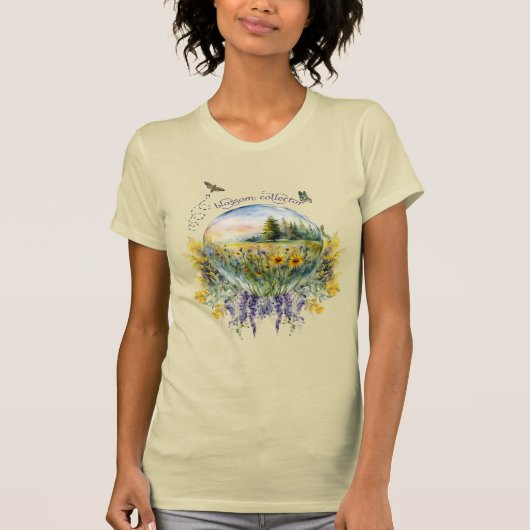 Blossom Collector Wildflower Meadow Crystal Ball T-shirt (Voorkant)