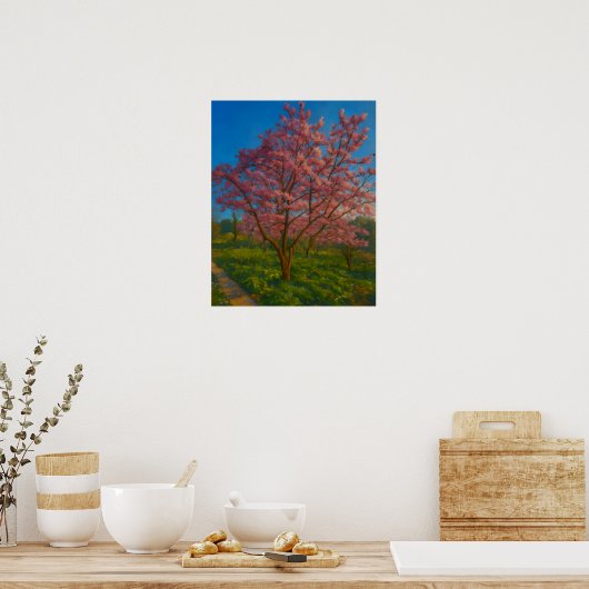 Blossom Crossroads – Voorjaarstuin Poster (Keuken)