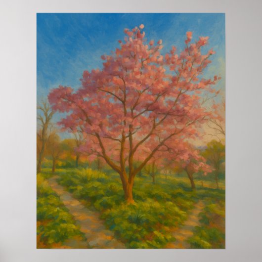 Blossom Crossroads – Voorjaarstuin Poster (Voorkant)