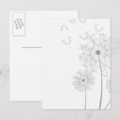Blossom Dandelion Flowers Peace Love Destiny Briefkaart (Voorkant / Achterkant)