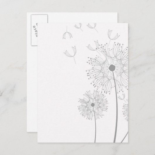 Blossom Dandelion Flowers Peace Love Destiny Briefkaart (Voorkant / Achterkant)