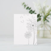 Blossom Dandelion Flowers Peace Love Destiny Briefkaart (Staand voorkant)