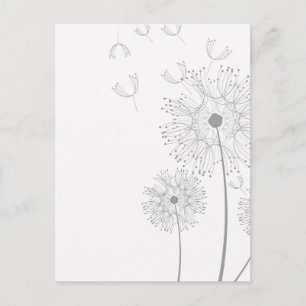 Blossom Dandelion Flowers Peace Love Destiny Briefkaart
