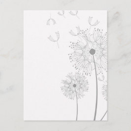 Blossom Dandelion Flowers Peace Love Destiny Briefkaart