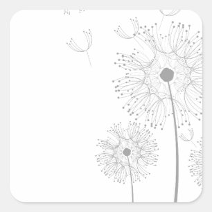 Blossom Dandelion Flowers Peace Love Destiny Vierkante Sticker
