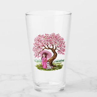 Blossom Dreams: Kimono Meisje & Puppy Glas