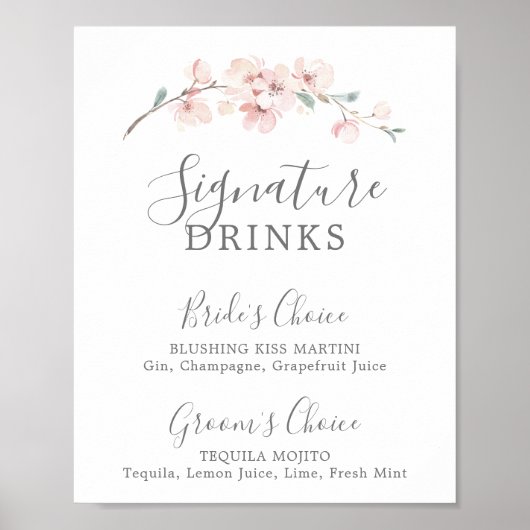 Blossom Drink van Spring Cherry Blossom Poster (Voorkant)