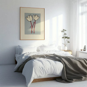 Blossom Duo: eenvoudige elegantie in bloei Poster