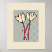 Blossom Duo: eenvoudige elegantie in bloei Poster (Voorkant)