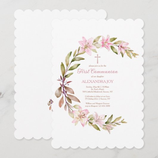 Blossom - eerste communiqué - uitnodiging (Voorkant / Achterkant)