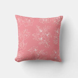 Blossom Elegance – Soft Pink Floral Pillow Kussen