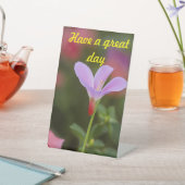 Blossom Elegance: Waterverf voetstuk teken ontwerp Reclamebord Met Voetstuk (Insitu)