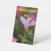 Blossom Elegance: Waterverf voetstuk teken ontwerp Reclamebord Met Voetstuk (Voorkant)