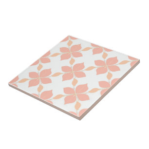 Blossom elegantie zalm floral tegel set Patroon 1 Tegeltje