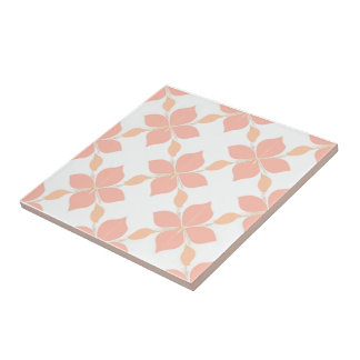 Blossom elegantie zalm floral tegel set Patroon 1 Tegeltje