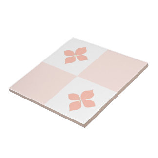 Blossom elegantie zalm floral tegel set Patroon 6 Tegeltje