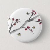 Blossom en bijen ronde button 5,7 cm (Voorkant)