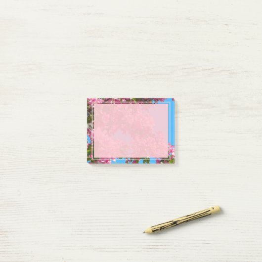 Blossom en Blue Sky Post-it® Notes (Op bureau)