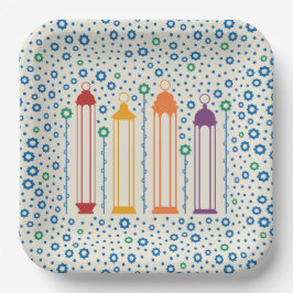 Blossom en lampions papieren bordje