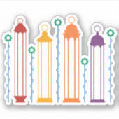 Blossom en lampions sticker (Voorkant)