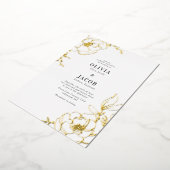 Blossom Floral Wedding Design Invitation Folie Uitnodiging (Gedraaid)