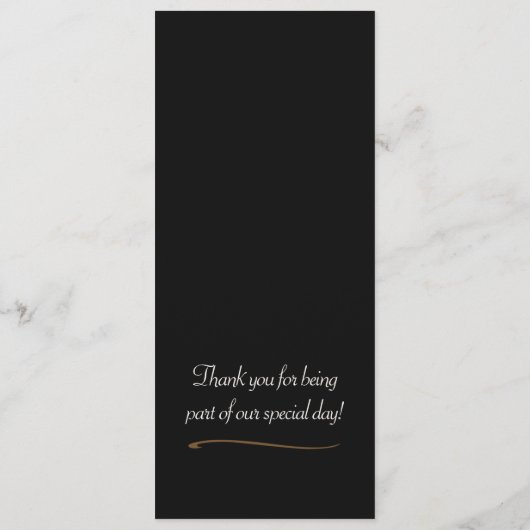 Blossom Flowers Vignette Weddenemkaart Menu (Achterkant)