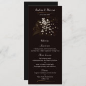 Blossom Flowers Vignette Weddenemkaart Menu (Voorkant / Achterkant)