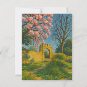 Blossom Gate – Betoverde Tuinschilderij Briefkaart