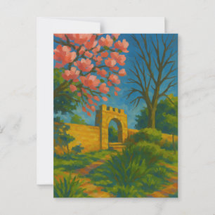 Blossom Gate – Betoverde Tuinschilderij Briefkaart