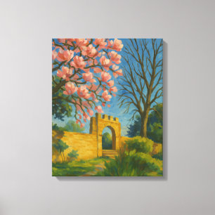 Blossom Gate – Betoverde Tuinschilderij Canvas Afdruk