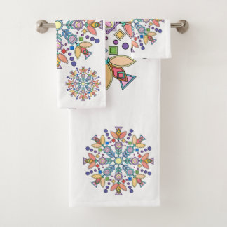 Blossom Geometry™ Bath Towel Set Bad Handdoek