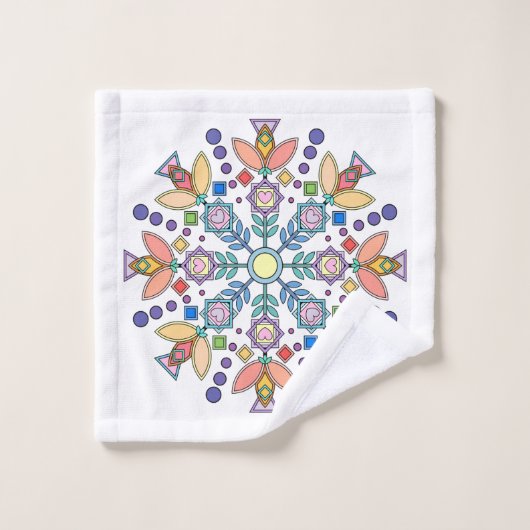 Blossom Geometry™ Bath Towel Set Bad Handdoek (Wasdoekje)