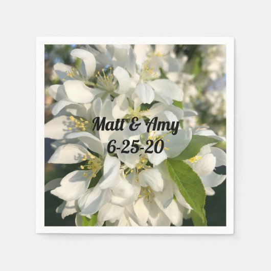 Blossom - Gepersonaliseerd cocktail Napkin Servet (Voorkant)