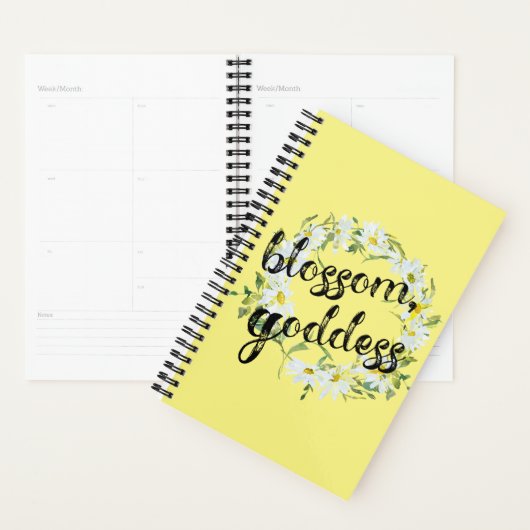 Blossom goddess daisy wreath planner (Display)